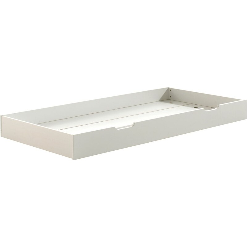 Bílá borovicová zásuvka k posteli Vipack Fritz 198,5 x 94 cm