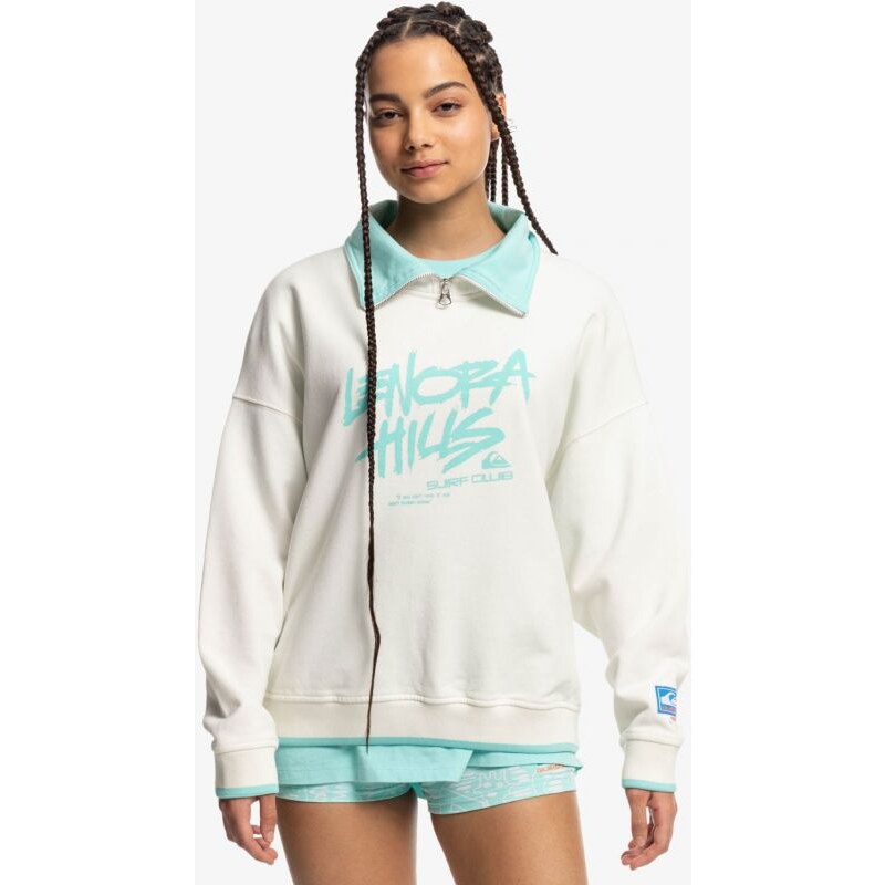 Quiksilver MIKINA QUIKSIVER ENORA HAF ZIP WMS - bíá -