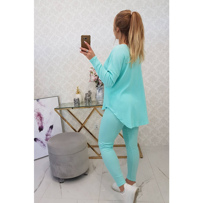 Kesi Set s oversize halenkou mint