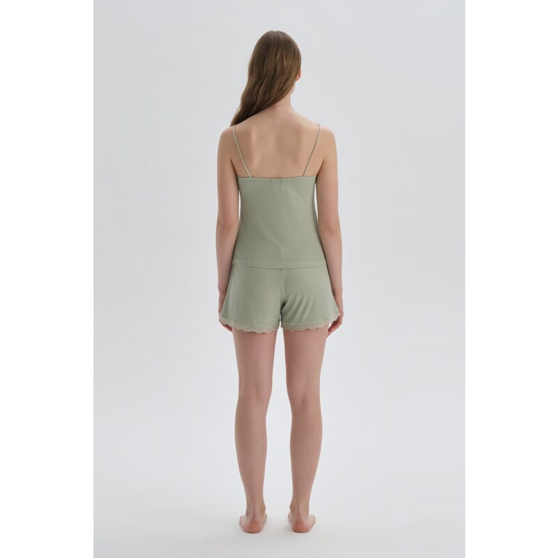 Dagi Green Viscose Shorts Pajama Bottoms