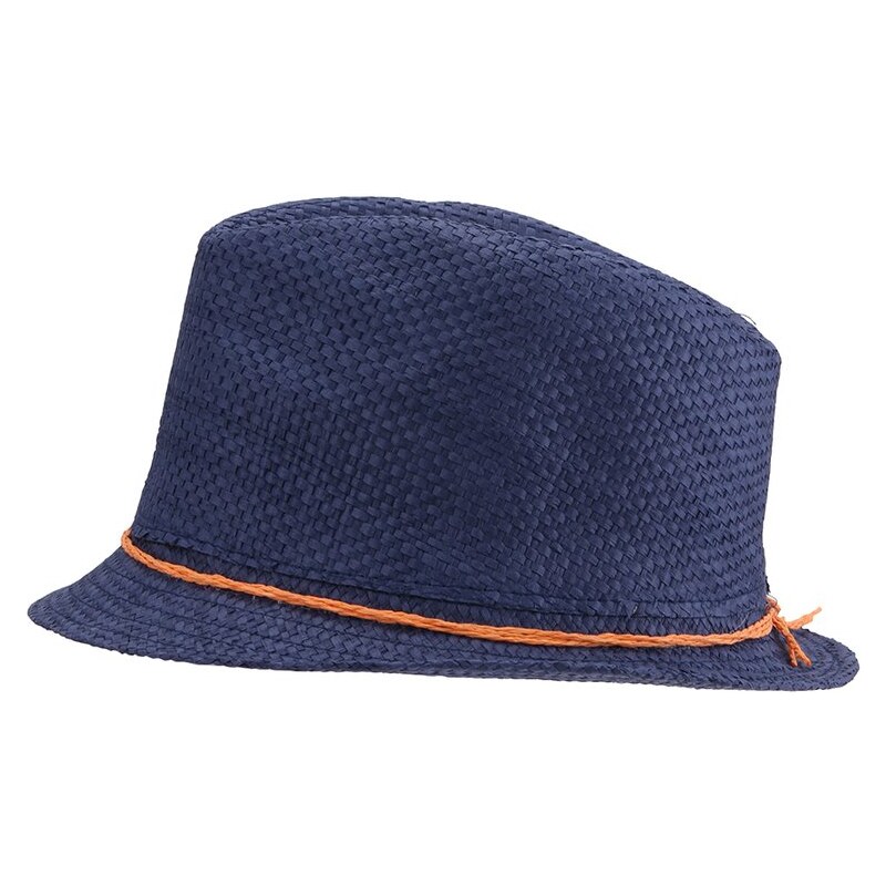 Tmavě modrý slaměný klobouk INVUU London