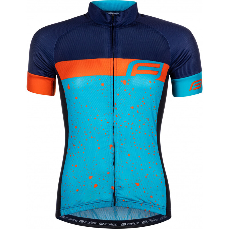 Force dres spray dámský, krátký rukáv, modro-oranžový