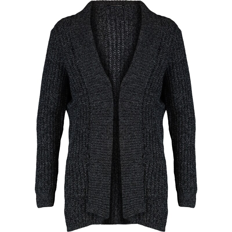 Trendyol Black Men's Regular Fit Shawl Collar Long Knitwear Cardigan