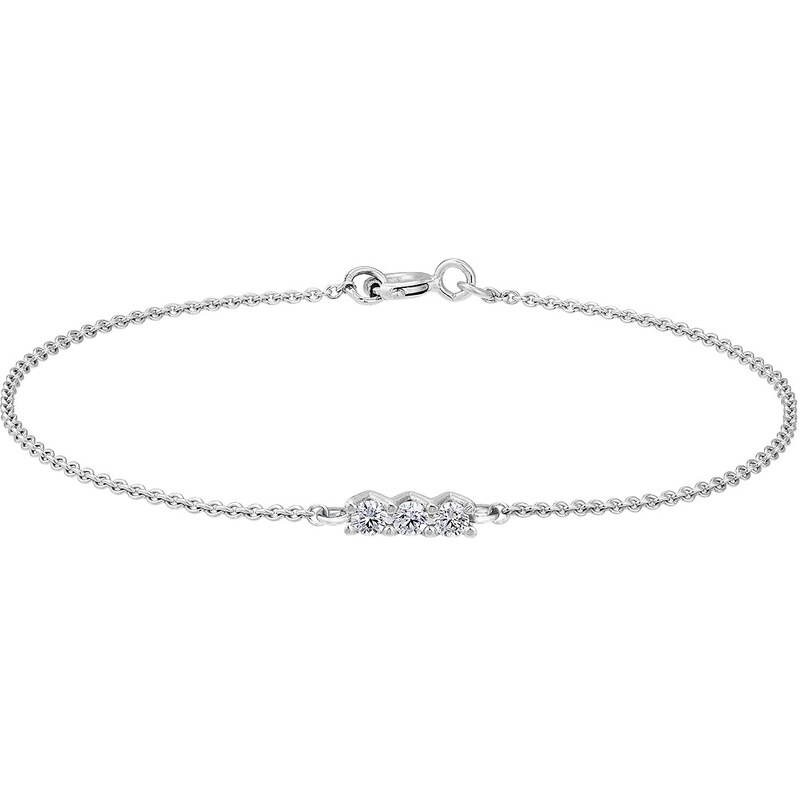 Tiami Řetízkový náramek Pure Line 3 z bílého zlata s diamanty