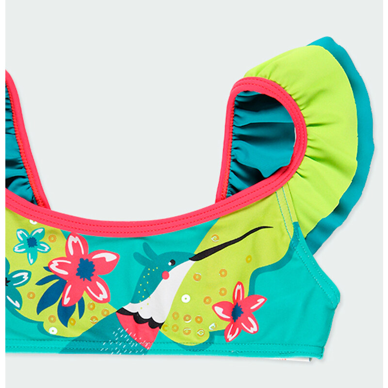 Boboli Dívčí plavky bikiny zelené Kolibřík