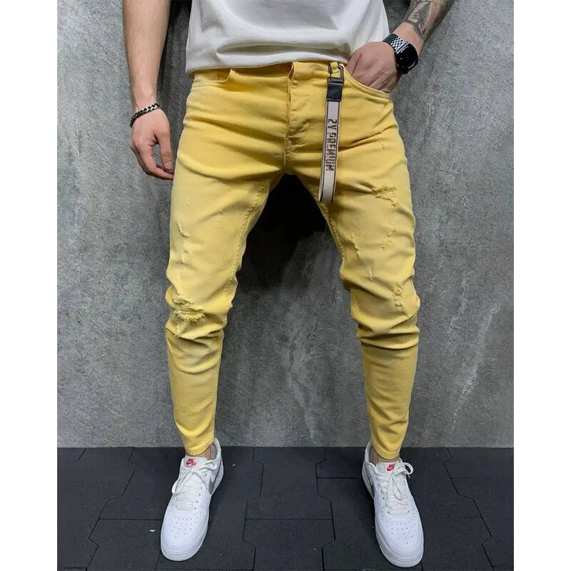 Fashionformen Žluté pánské džíný 2Y Premium Gifted