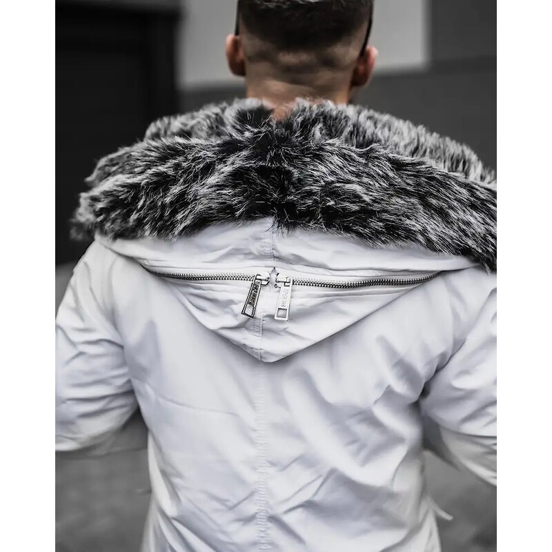 Fashionformen Stylová pánská zimní bunda parka bílá OJ Legend