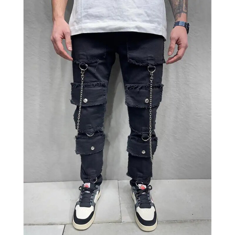 Fashionformen Černé pánské džíny 2Y Premium Follow