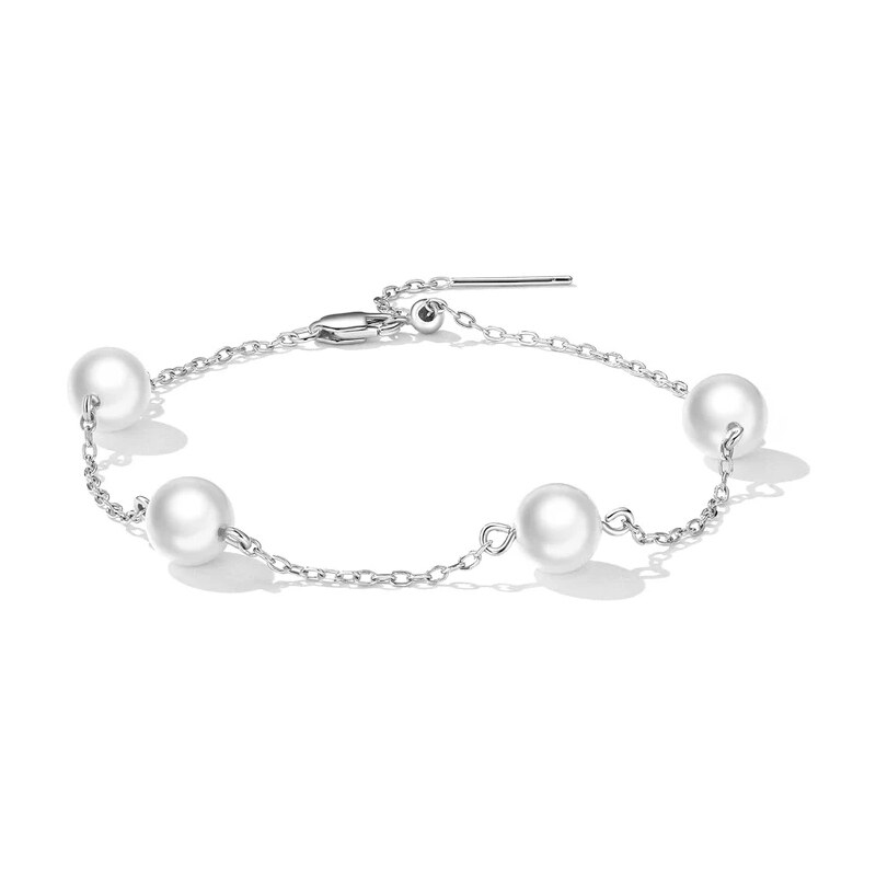 GRACE Silver Jewellery Stříbrný náramek s perlou Anna, stříbro 925/1000