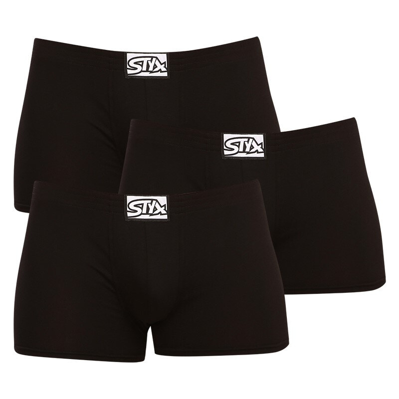 3PACK pánské boxerky Styx klasická guma černé (Q9606060)