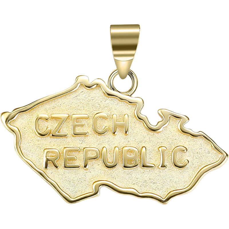 Olivie Stříbrný přívěsek MAPA ČR GOLD 6001