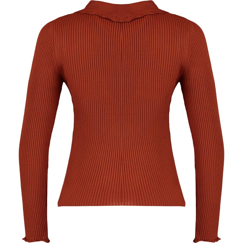 Pletený svetr Trendyol Tile Polo Neck