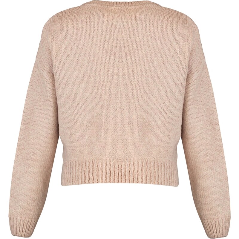 Trendyol Powder Wide Fit Soft Textured Basic Knitwear Sweater