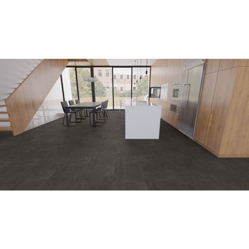 Oneflor Vinylová podlaha lepená ECO 30 061 Origin Concrete Dark Grey - Lepená podlaha