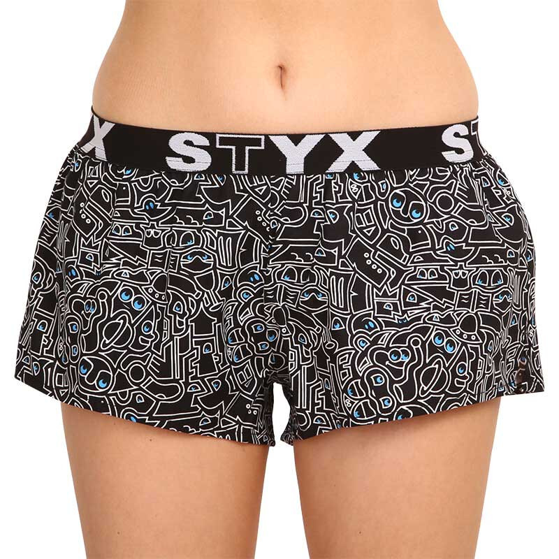 Dámské trenky Styx art sportovní guma doodle (T1256) 70392037