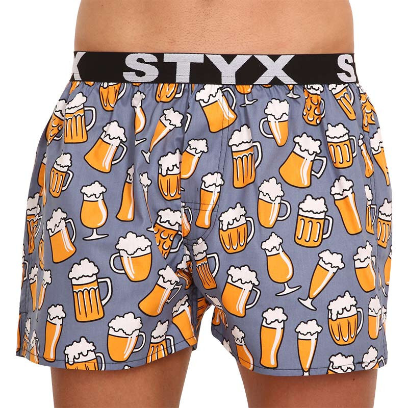 Pánské trenky Styx art sportovní guma pivo (B1357)