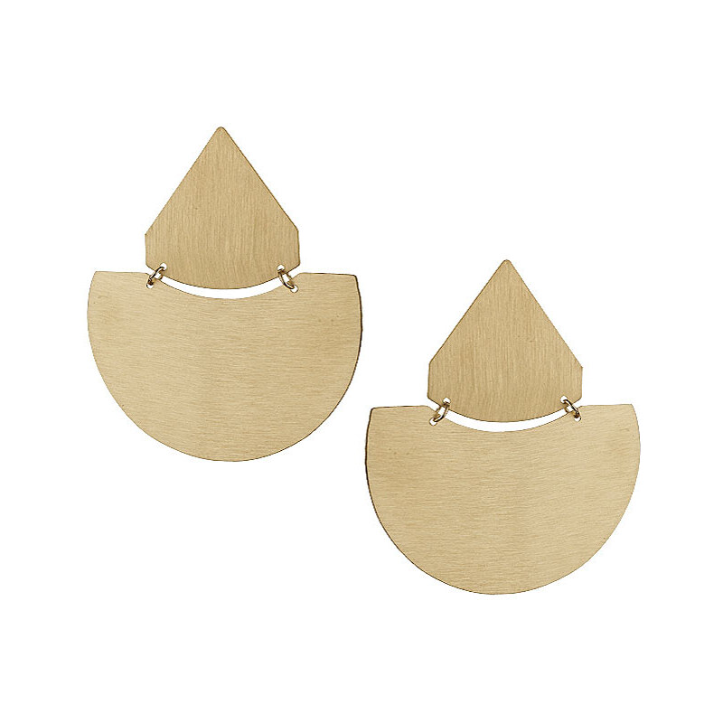 Topshop Triangle And Semi Circle Disc Earrings