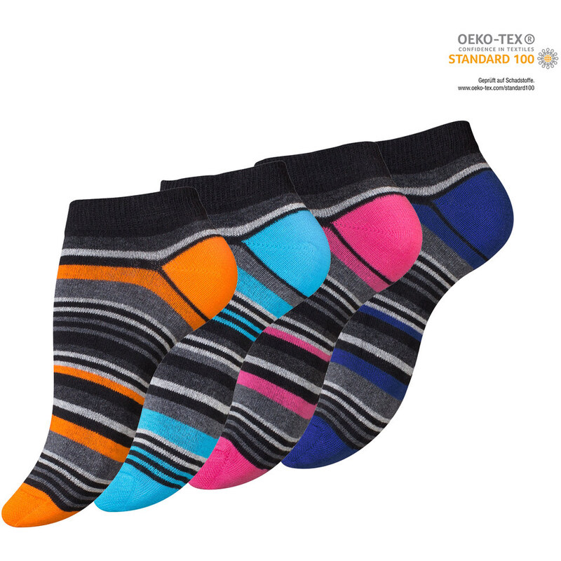 Vincent Creation Ponožky dámské kotníčkové - FINE STRIPES - 4 páry 70398101