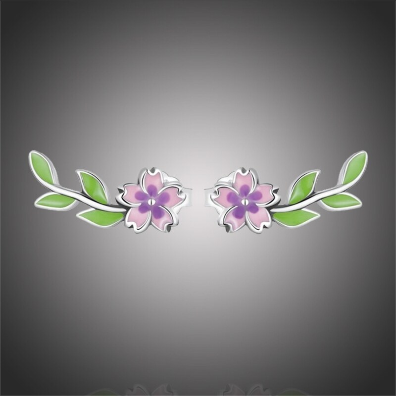 GRACE Silver Jewellery Stříbrné květinové náušnice Spring Flower, 70405607