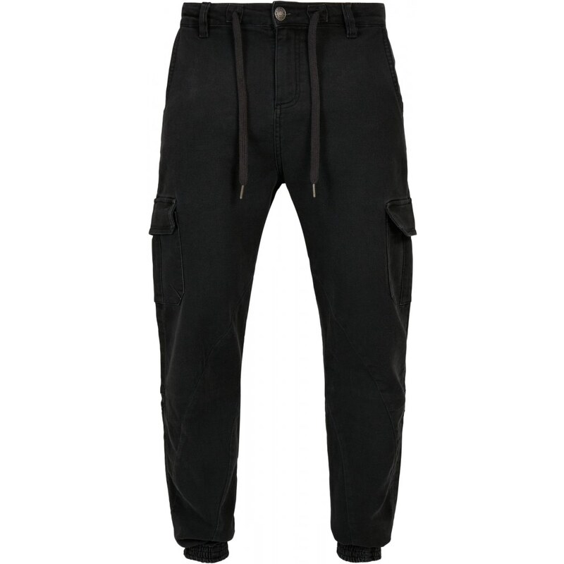 Pánské kalhoty Urban Classics Knitted Cargo Jogging Pants - černé