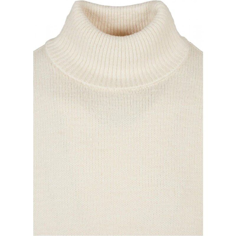 Pánský svetr Urban Classics Oversized Roll Neck Sweater - bílý