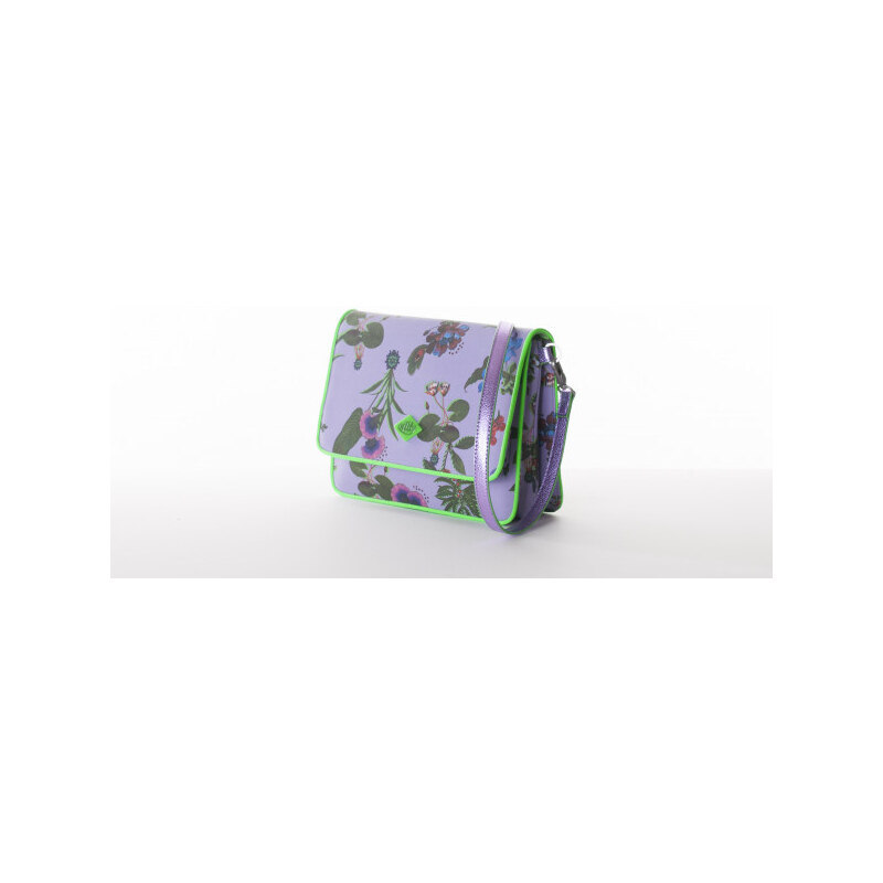 Romantická dámská společenská kabelka Oilily flower, fialová