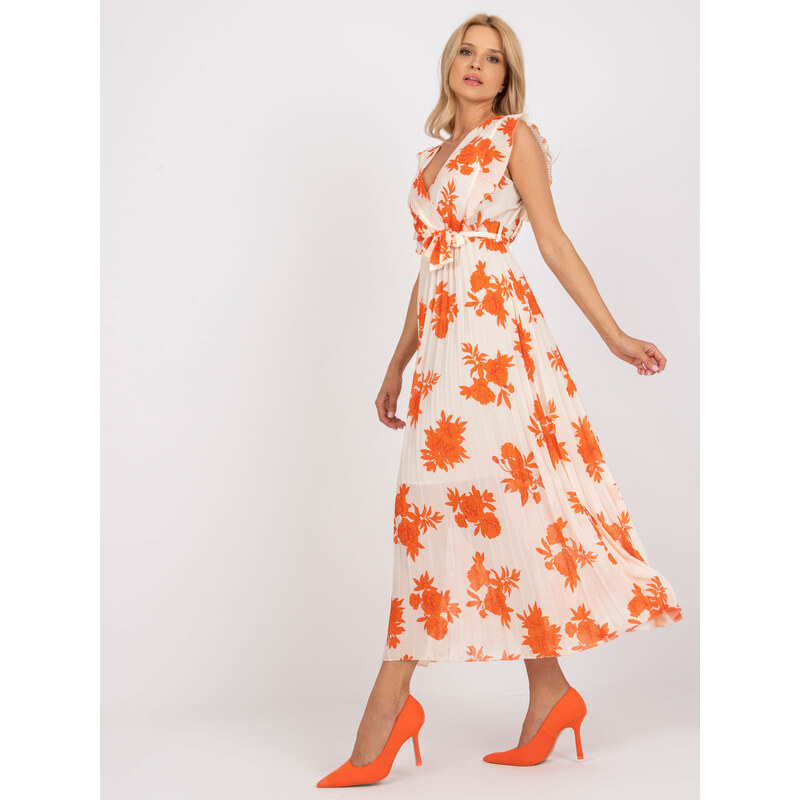 Italy Moda Dress-DHJ-SK-13166.94P-Orange