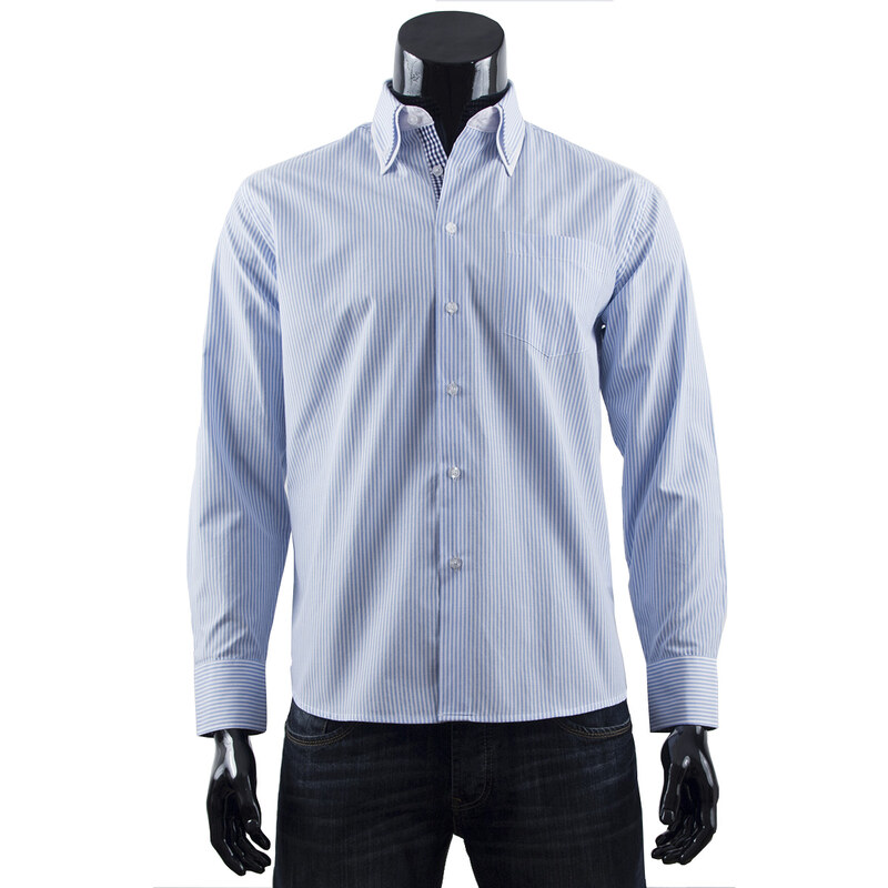 Pánská košile s proužkem Boston Public - světle modrá