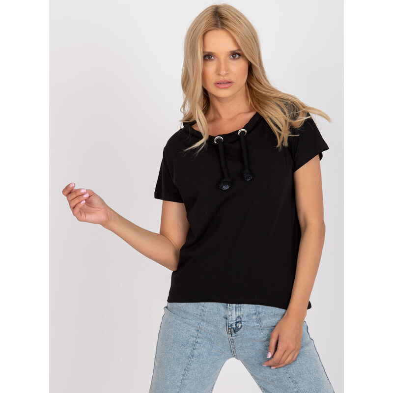 RUE PARIS Blouse-LA-BZ-B684.08-black