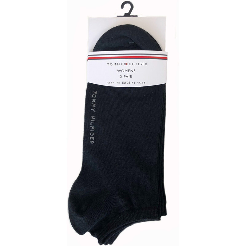 Tommy Hilfiger dámské černé ponožky 2 pack