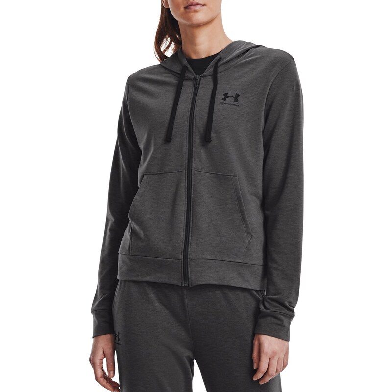 Under Armour Mikina s kapucí Rival Terry FZ Hoodie-GRY dámské