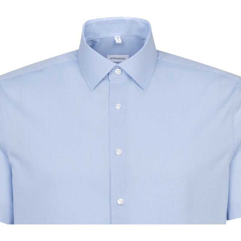 Pánská světle modrá nežehlivá košile Shaped fit Seidensticker Krátký rukáv