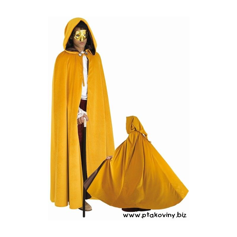 Plášť s kapucí žlutý