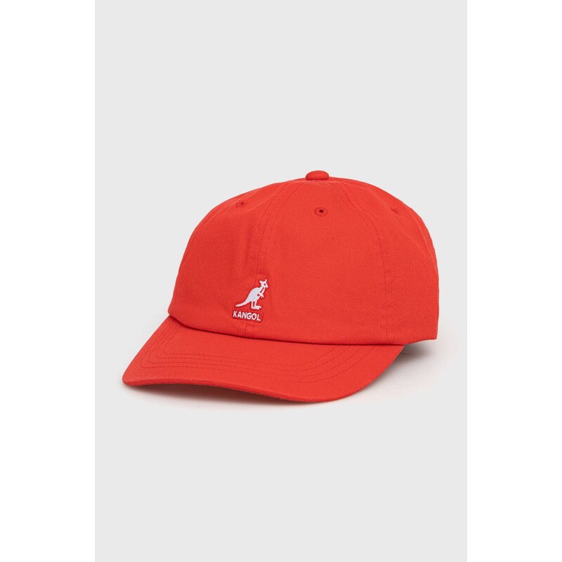 Bavlněná čepice Kangol červená barva, s aplikací, K5165HT.CG637-CG637