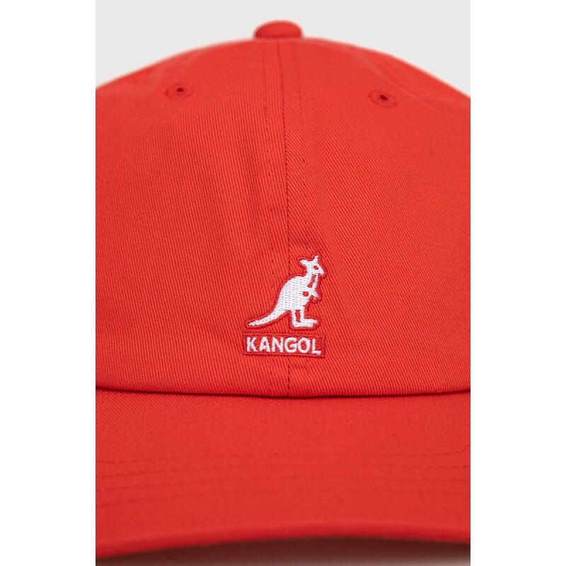 Bavlněná čepice Kangol červená barva, s aplikací, K5165HT.CG637-CG637