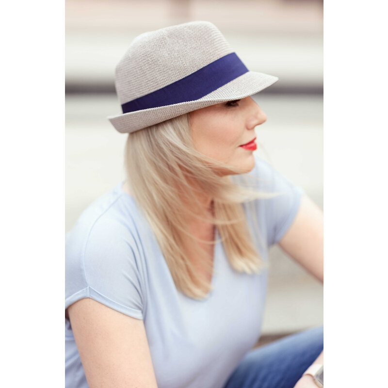 Karfil Hats Unisex letní klobouk Ventair modrý