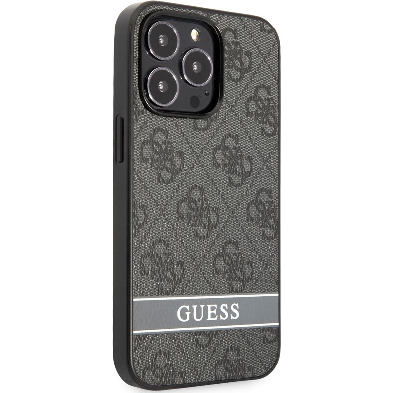 Ochranný kryt pro iPhone 13 Pro MAX - Guess, 4G Stripe Gray