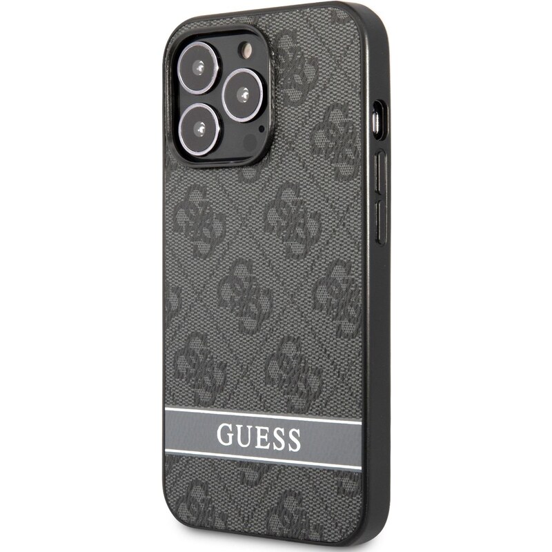 Ochranný kryt pro iPhone 13 Pro MAX - Guess, 4G Stripe Gray