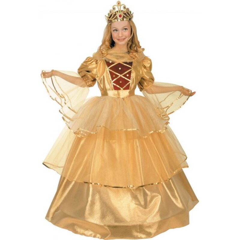 Dětský kostým Zlatá princezna Pro věk (roků) 10-12