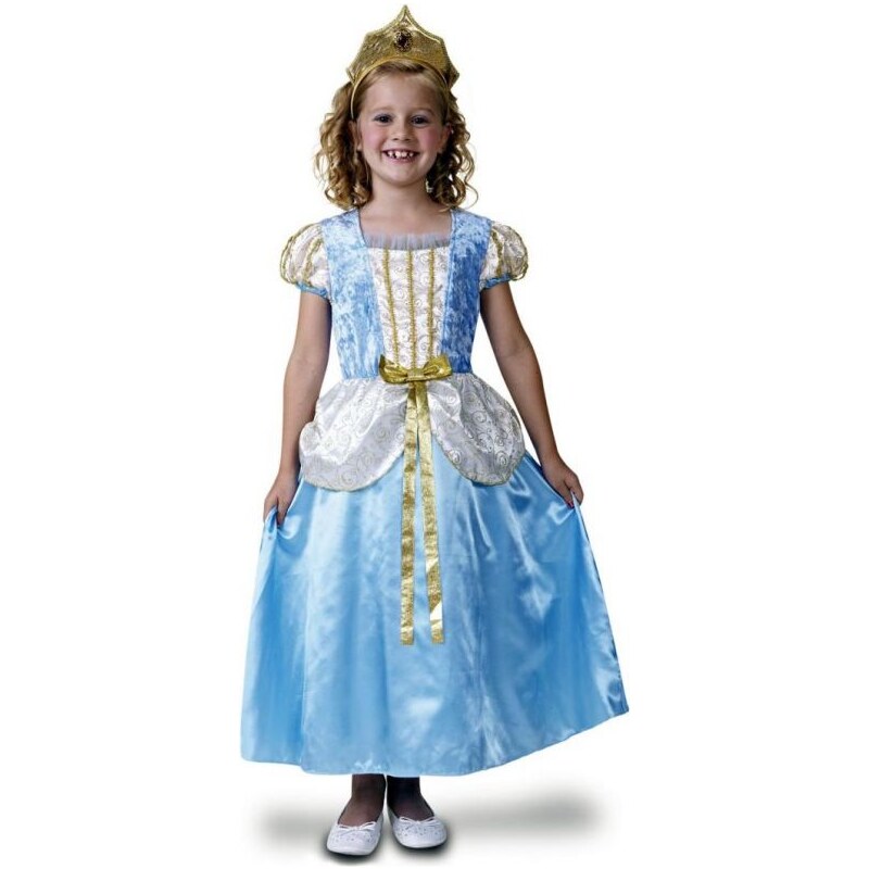 Dětský kostým Princezna deluxe,modrá Pro věk (roků) 5-6
