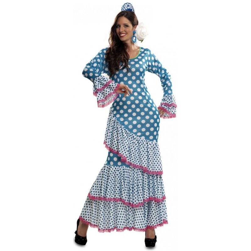 Kostým Tanečnice flamenga modrá Velikost M/L 42-44