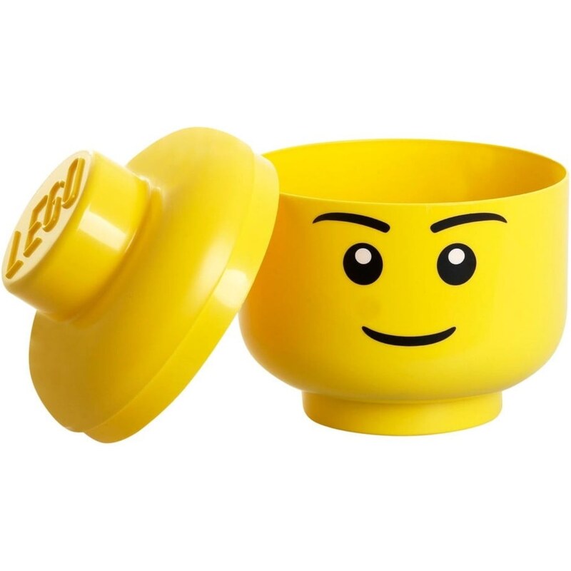 Lego Žlutý úložný box ve tvaru hlavy LEGO Boy 24 cm