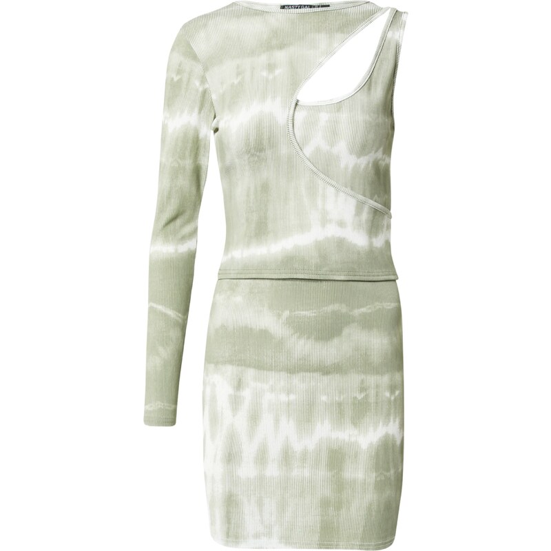 Nasty Gal Šaty khaki / bílá