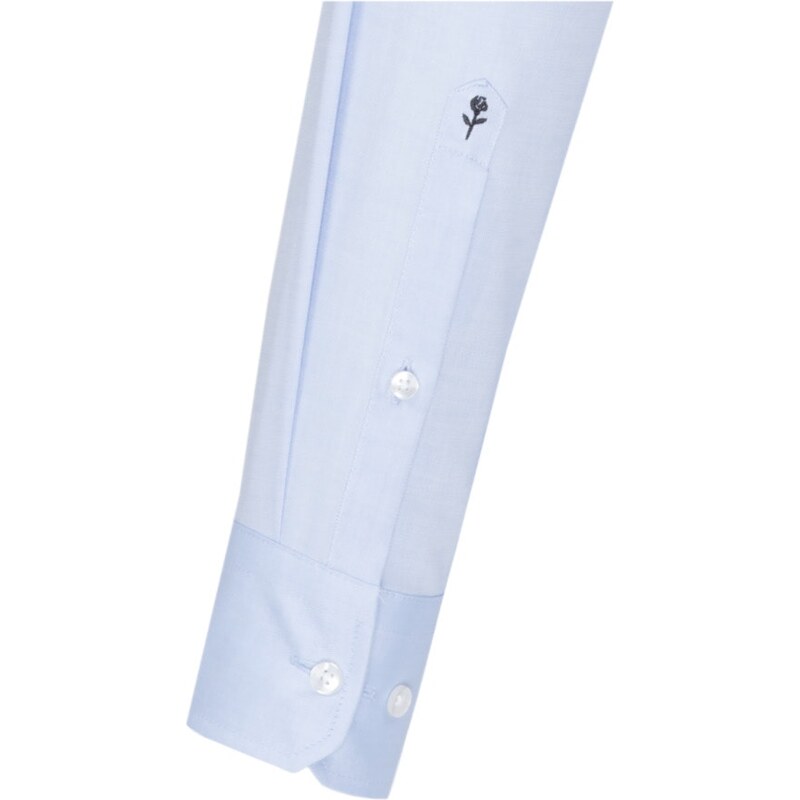 Pánská modrá oxford non iron košile s dlouhým rukávem regular fit Seidensticker