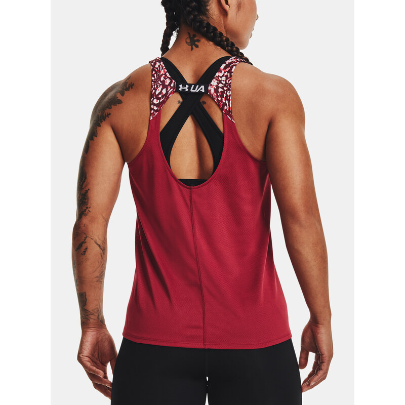 Under Armour Tílko UA Fly By Printed Tank-PNK - Dámské