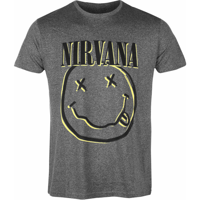 Tričko metal pánské Nirvana - Inverse Happy Face - ROCK OFF - NIRVTS13MBE