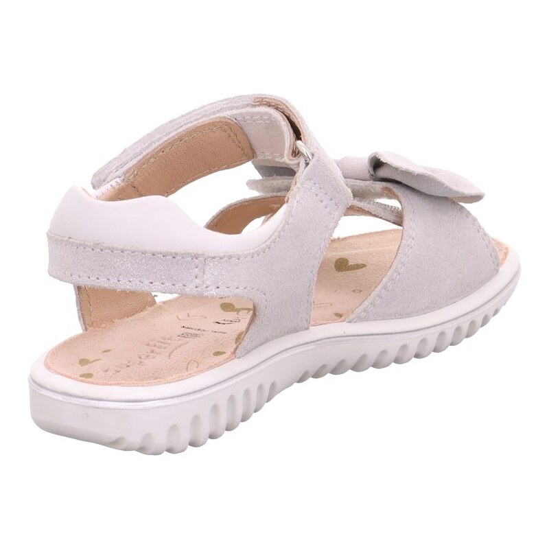SUPERFIT Dívčí kožené sandály Superfit SPARKLE 1-009010-1000 bílá/stříbrná