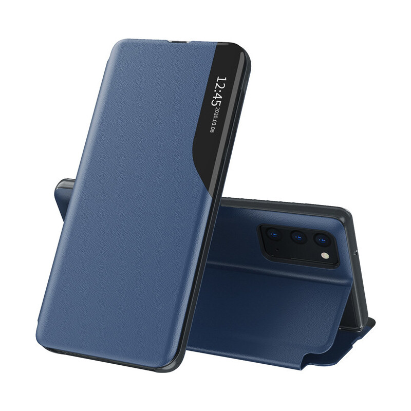IZMAEL.eu Elegantní knižkové pouzdro View Case pro Xiaomi Redmi Note 9 modrá