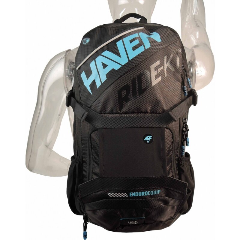 Hydratační batoh Haven Ride-KI 22l - černý-modrý, s chráničem páteře