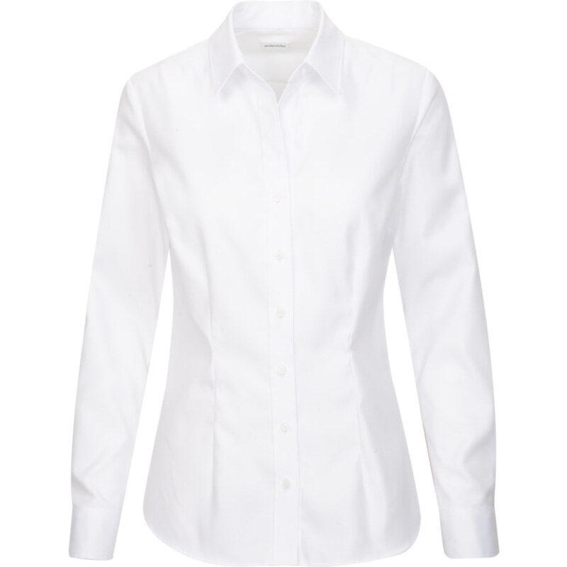 Dámská bílá easy iron košile Slim fit s dlouhým rukávem Seidensticker